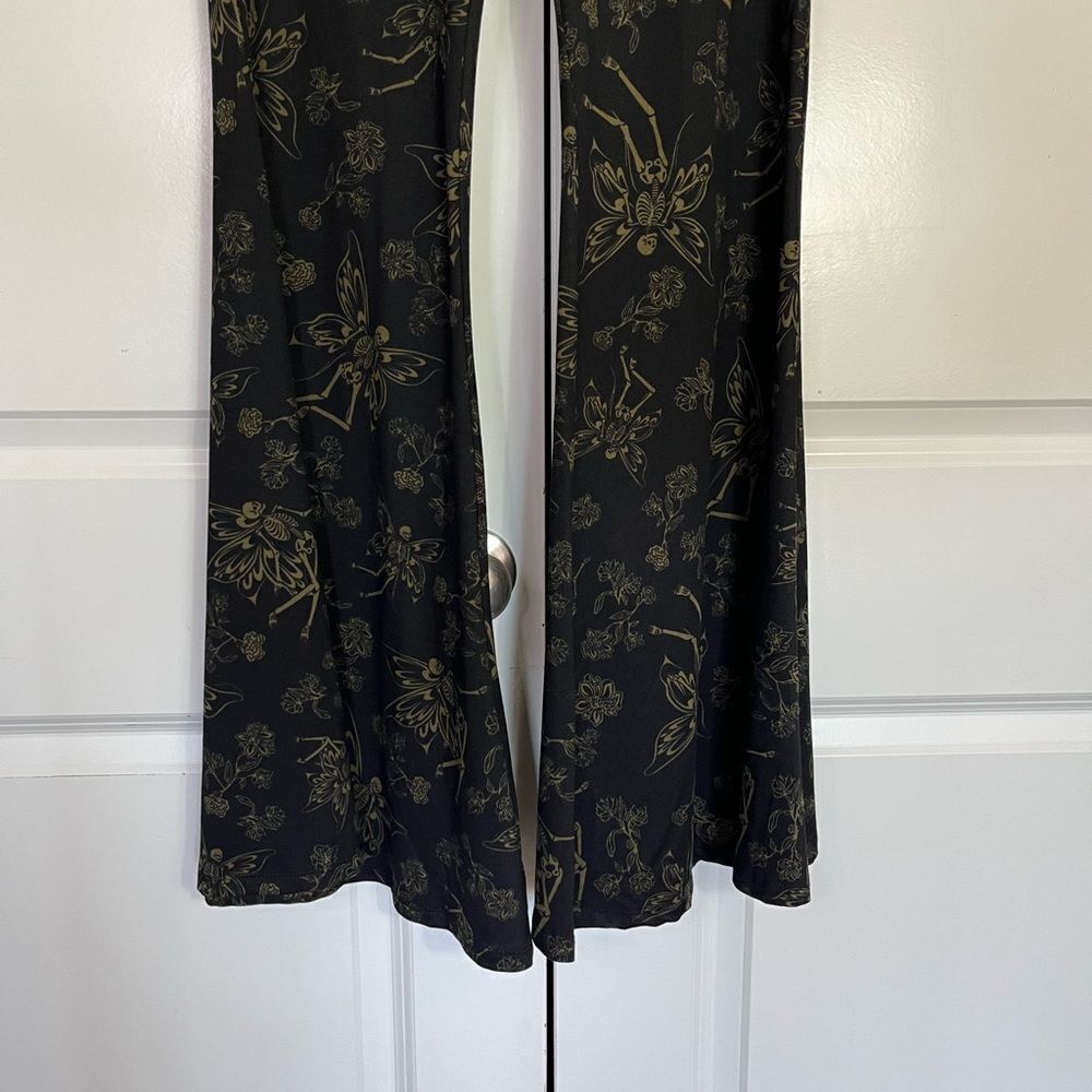 Gothic Dark Fairy Skeleton Flare Pants, Soft, Stretchy, NWT size 2X - Picture 7 of 9